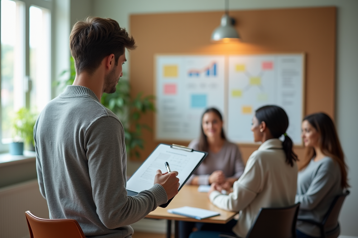 Jeune homme attentif lors d